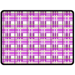 Purple plaid pattern Double Sided Fleece Blanket (Large)  from ArtsNow.com 80 x60  Blanket Back