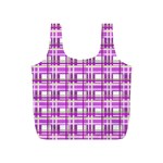 Purple plaid pattern Full Print Recycle Bags (S) 