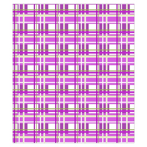 Purple plaid pattern Drawstring Pouches (Small)  from ArtsNow.com Front