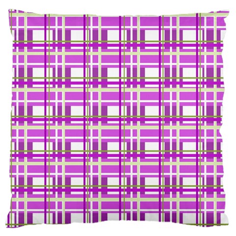 Purple plaid pattern Large Flano Cushion Case (One Side) from ArtsNow.com Front