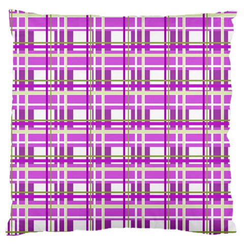 Purple plaid pattern Large Flano Cushion Case (Two Sides) from ArtsNow.com Front
