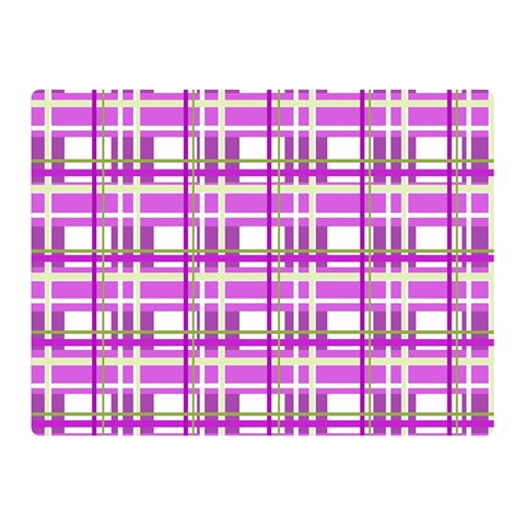 Purple plaid pattern Double Sided Flano Blanket (Mini)  from ArtsNow.com 35 x27  Blanket Front