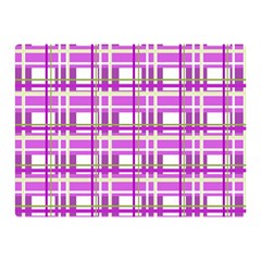 Purple plaid pattern Double Sided Flano Blanket (Mini)  from ArtsNow.com 35 x27  Blanket Back