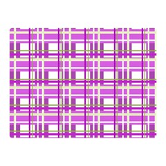 Purple plaid pattern Double Sided Flano Blanket (Mini)  from ArtsNow.com 35 x27  Blanket Back