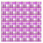 Purple plaid pattern Large Satin Scarf (Square)