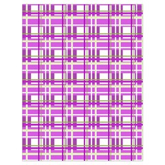 Purple plaid pattern Drawstring Bag (Large) from ArtsNow.com Front