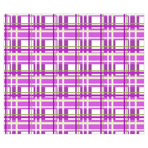 Purple plaid pattern Zipper Large Tote Bag from ArtsNow.com Front