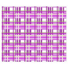 Purple plaid pattern Zipper Large Tote Bag from ArtsNow.com Back