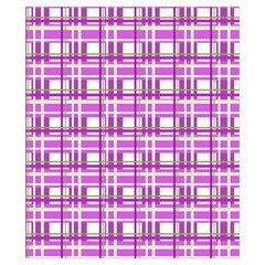 Purple plaid pattern Drawstring Pouches (XS)  from ArtsNow.com Back