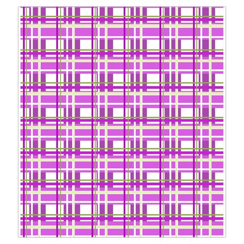 Purple plaid pattern Drawstring Pouches (XXL) from ArtsNow.com Back