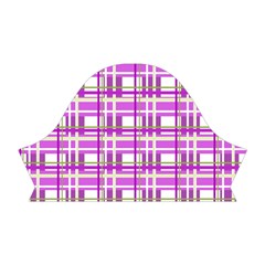 Purple plaid pattern Short Sleeve V Left Sleeve