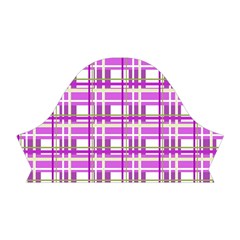 Purple plaid pattern Short Sleeve V Left Sleeve