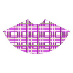 Purple plaid pattern Midi Sleeveless Dress from ArtsNow.com Skirt Front