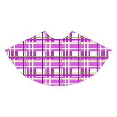 Purple plaid pattern Midi Sleeveless Dress from ArtsNow.com Skirt Front