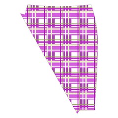 Purple plaid pattern Midi Wrap Pencil Skirt from ArtsNow.com Front Left