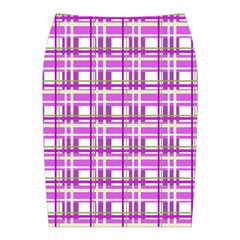 Purple plaid pattern Midi Wrap Pencil Skirt from ArtsNow.com Back
