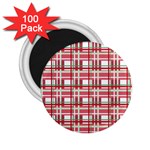 Red plaid pattern 2.25  Magnets (100 pack) 