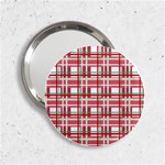 Red plaid pattern 2.25  Handbag Mirrors