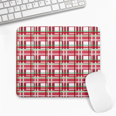 Red plaid pattern Large Mousepads from ArtsNow.com Front