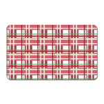 Red plaid pattern Magnet (Rectangular)