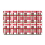 Red plaid pattern Magnet (Rectangular)