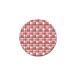 Red plaid pattern Golf Ball Marker (4 pack)