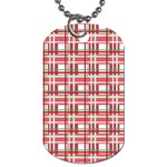 Red plaid pattern Dog Tag (Two Sides)