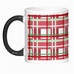 Red plaid pattern Morph Mugs from ArtsNow.com Left