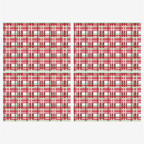 Red plaid pattern Belt Buckles from ArtsNow.com Front
