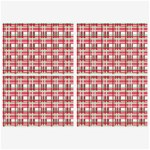 Red plaid pattern Belt Buckles