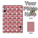 Red plaid pattern Playing Cards 54 Designs 