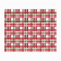 Red plaid pattern Small Glasses Cloth (2 Front