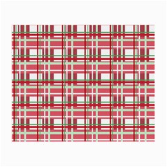 Red plaid pattern Small Glasses Cloth (2 Back