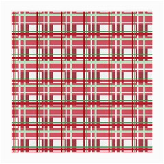 Red plaid pattern Medium Glasses Cloth (2 Back