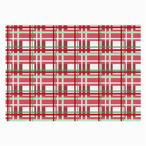 Red plaid pattern Large Glasses Cloth from ArtsNow.com Front