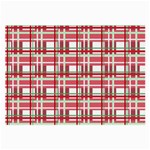 Red plaid pattern Large Glasses Cloth