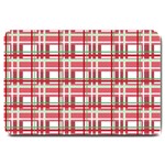 Red plaid pattern Large Doormat 