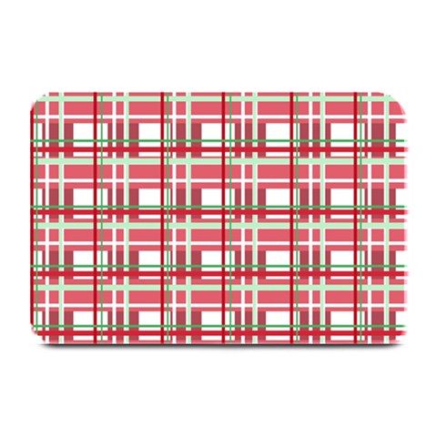 Red plaid pattern Plate Mats from ArtsNow.com 18 x12  Plate Mat