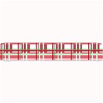 Red plaid pattern Small Bar Mats