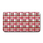 Red plaid pattern Medium Bar Mats