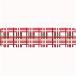 Red plaid pattern Large Bar Mats