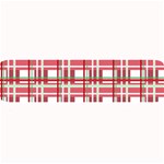 Red plaid pattern Large Bar Mats