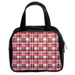 Red plaid pattern Classic Handbags (2 Sides)