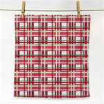 Red plaid pattern Face Towel