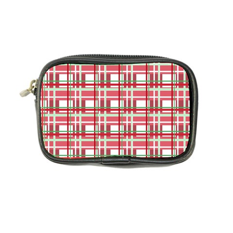 Red plaid pattern Coin Purse from ArtsNow.com Front