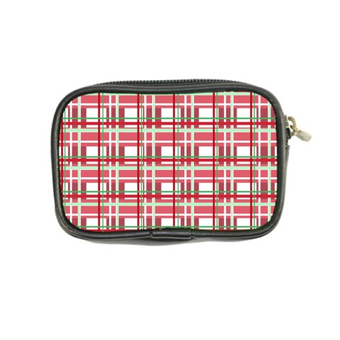 Red plaid pattern Coin Purse from ArtsNow.com Back