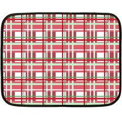 Red plaid pattern Double Sided Fleece Blanket (Mini)  from ArtsNow.com 35 x27  Blanket Front
