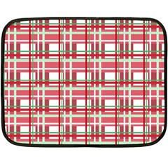 Red plaid pattern Double Sided Fleece Blanket (Mini)  from ArtsNow.com 35 x27  Blanket Front