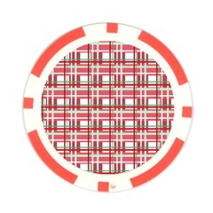 Red plaid pattern Poker Chip Card Guards (10 pack)  from ArtsNow.com Front