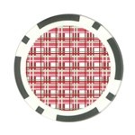 Red plaid pattern Poker Chip Card Guards (10 pack) 